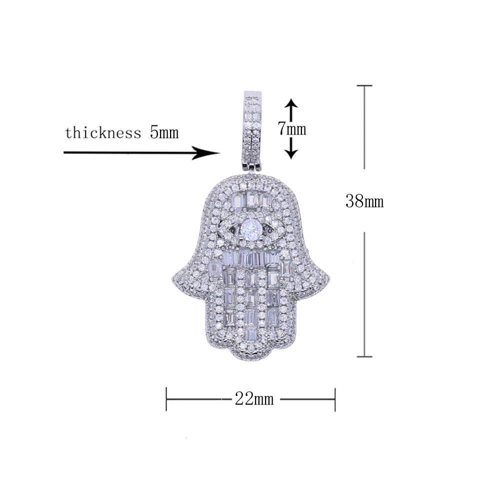 2026 New Iced Out Hamsa Hand E - Tulsi Holy Basil recension och pris
