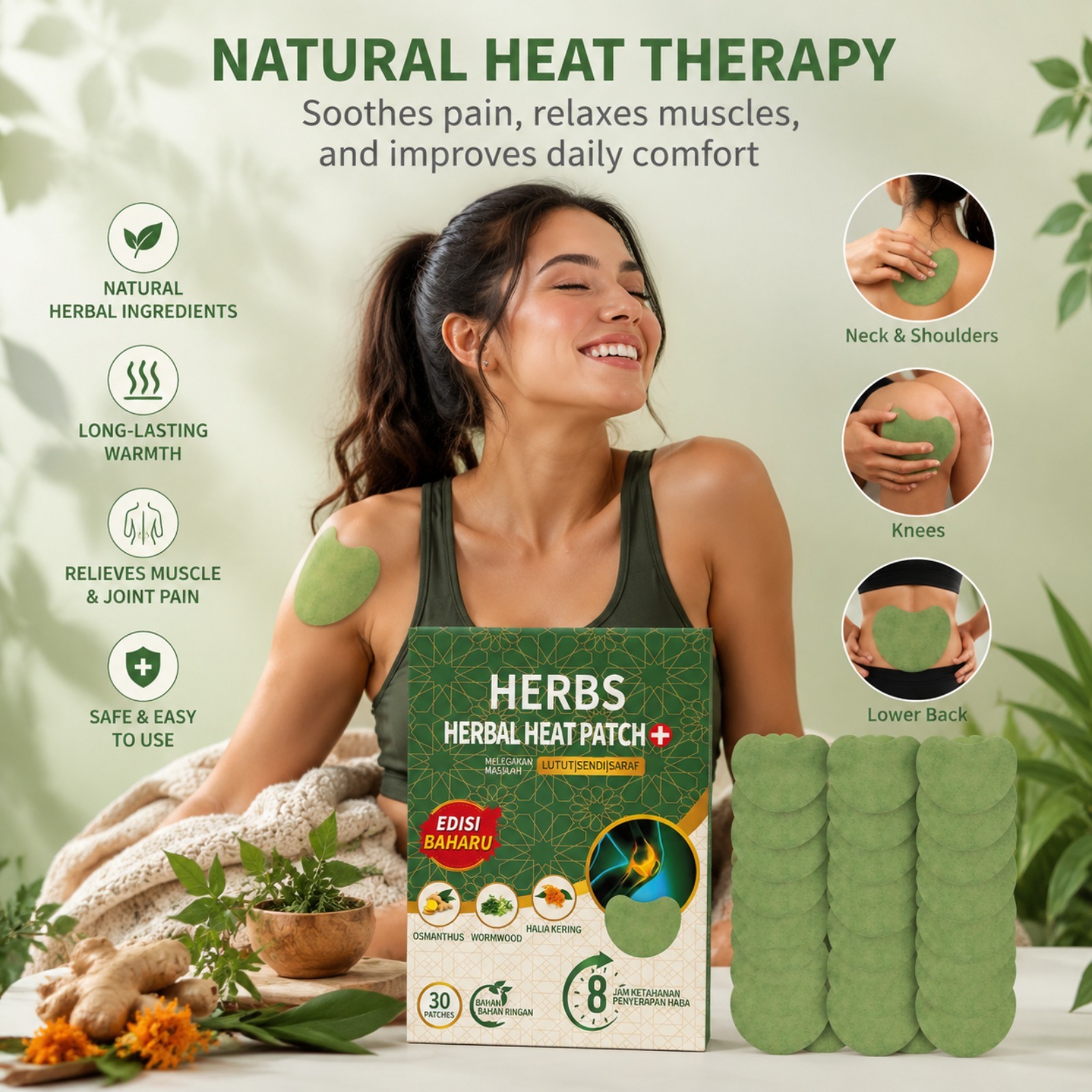 30PCS Herbal Knee Patches Ging - Herbal Zone recension och pris